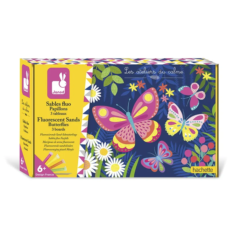 janod-les-ateliers-du-calme-j07991-coffret-sables-fluos-papillons-3-tableaux-r-a image 1