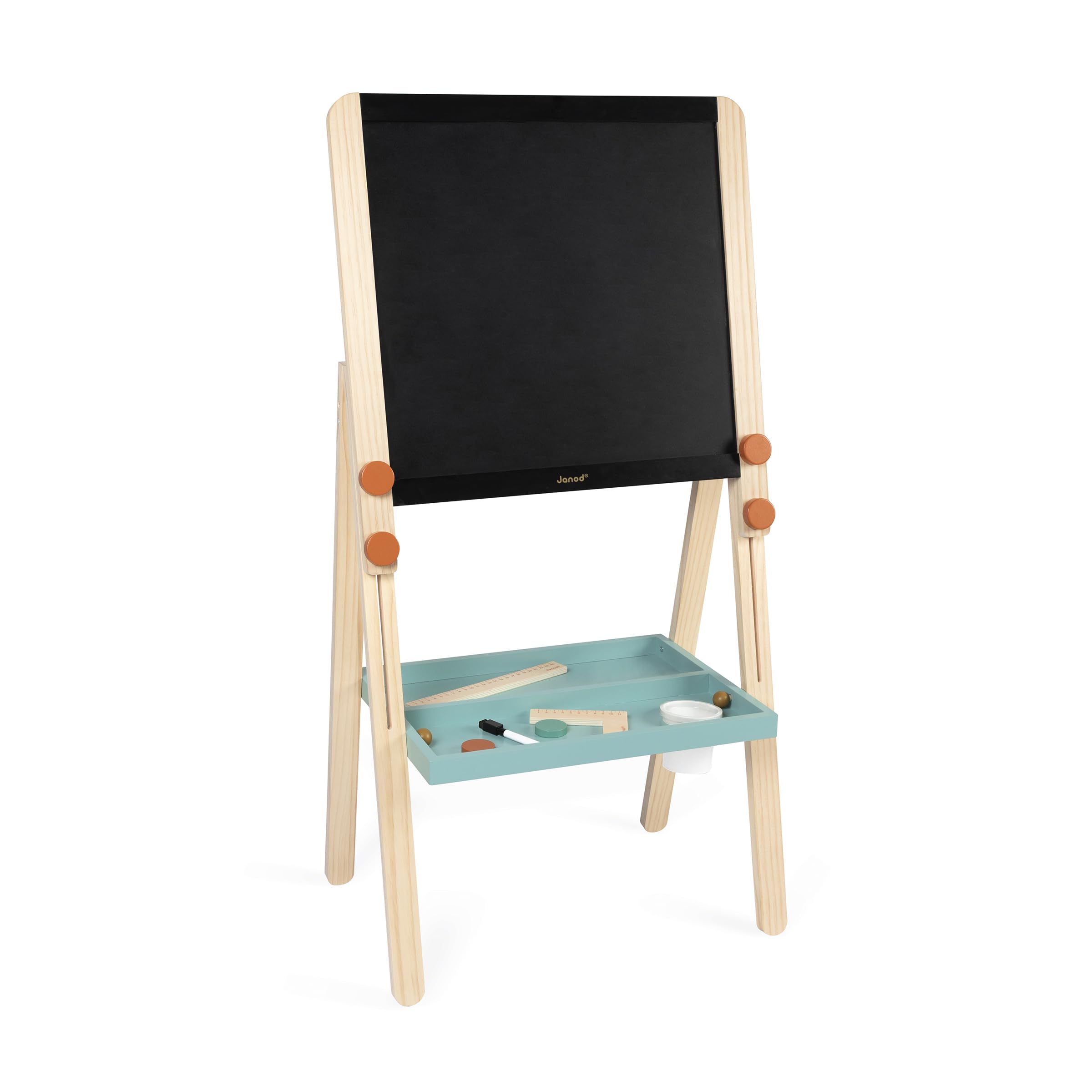 janod-tableau-double-face-en-bois-ajustable-ardoise-craie-blanche-magn-tique-18- image 2