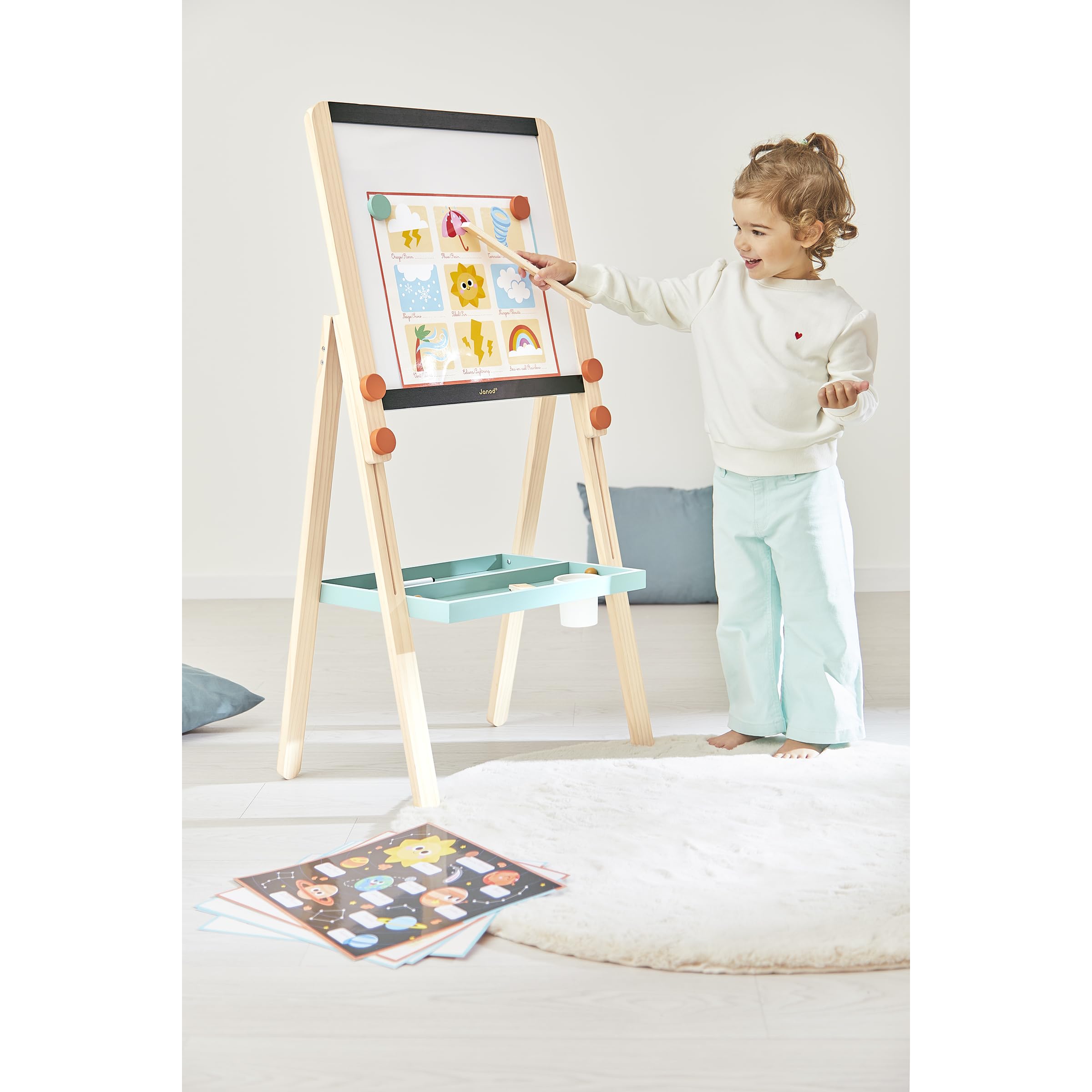 janod-tableau-double-face-en-bois-ajustable-ardoise-craie-blanche-magn-tique-18- image 8