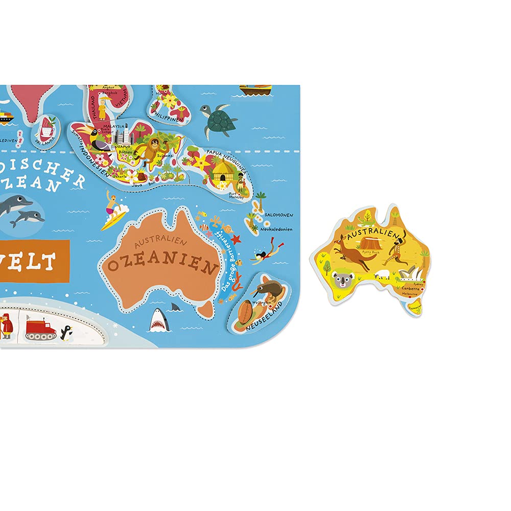 janod-puzzle-carte-du-monde-magn-tique-en-bois-92-magnets-version-allemande image 4