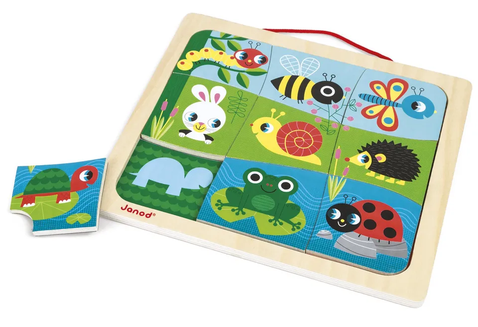 janod-magneto-puzzle-happy-garden-j08182-jeu-association-bois-9-pi-ces image 1