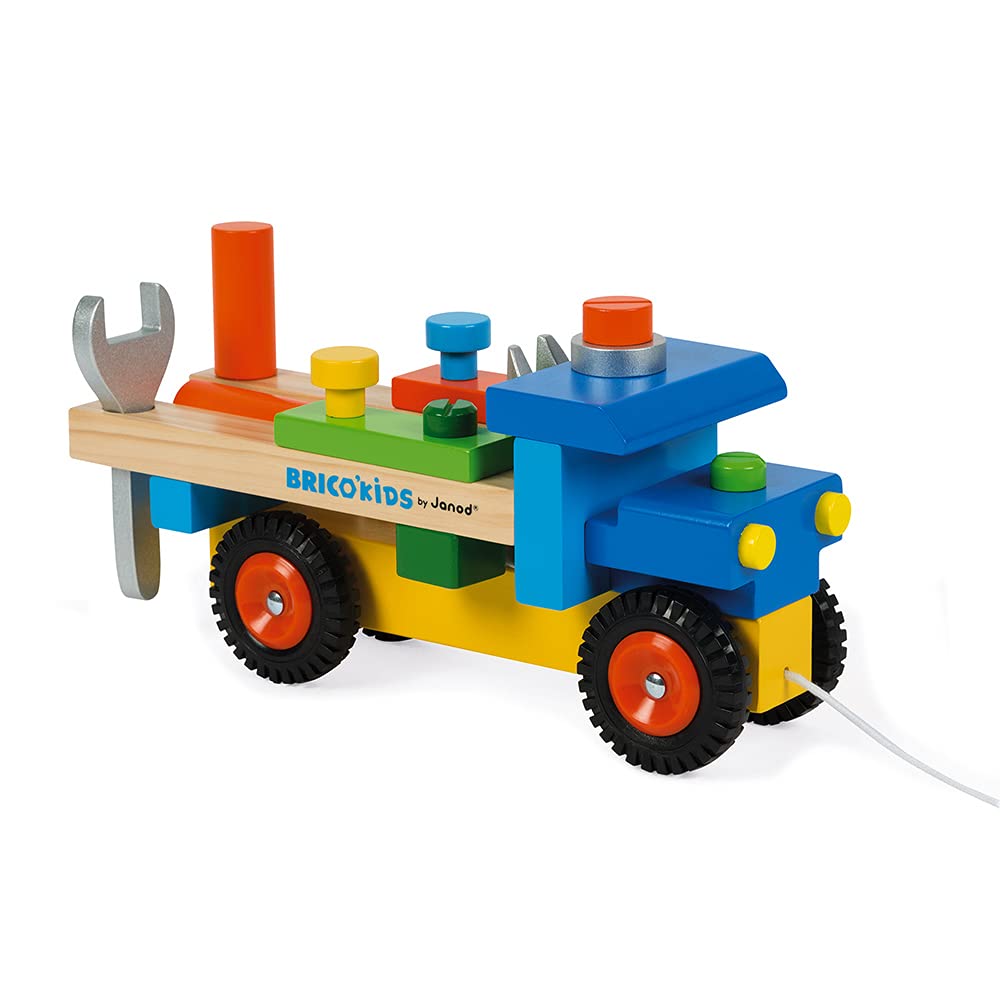janod-brico-kids-j05022-camion-de-bricolage-en-bois-2-en-1-promener image 2