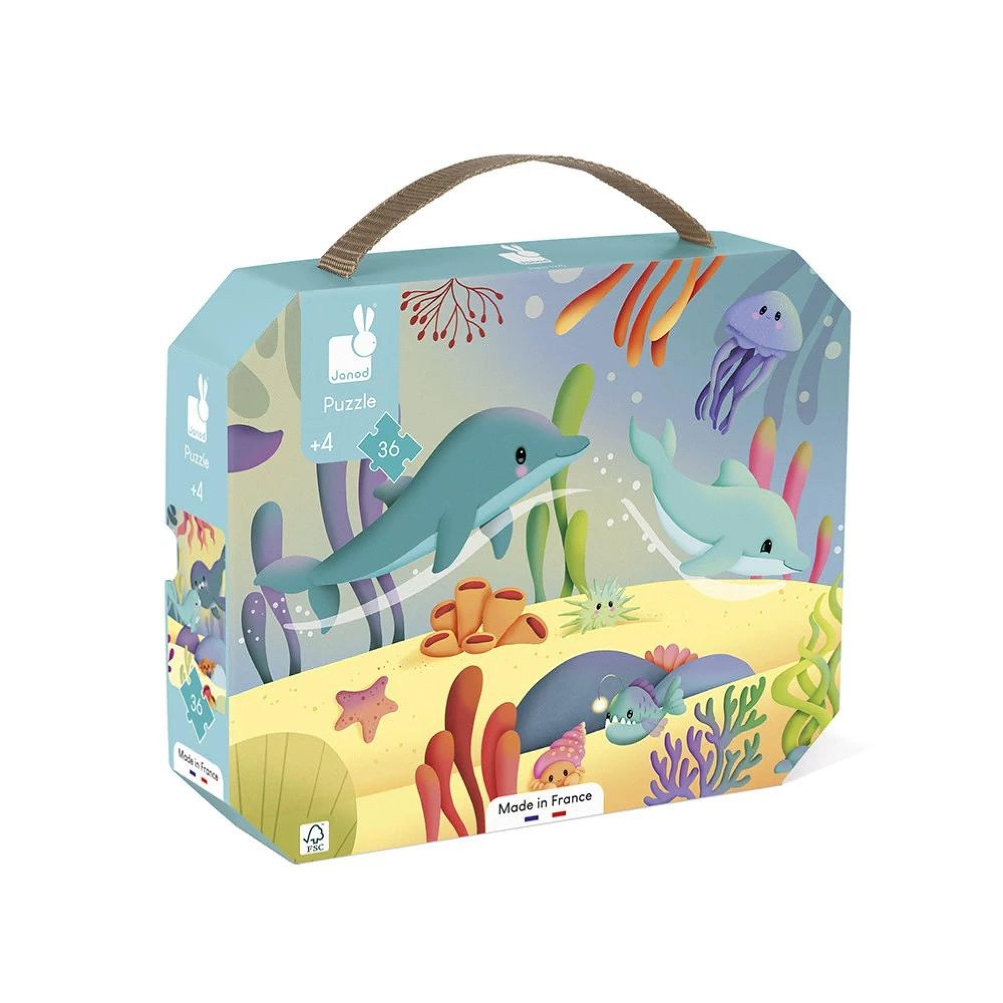 janod-puzzle-frise-animaux-marins-36-pi-ces-poster-made-in-france image 1