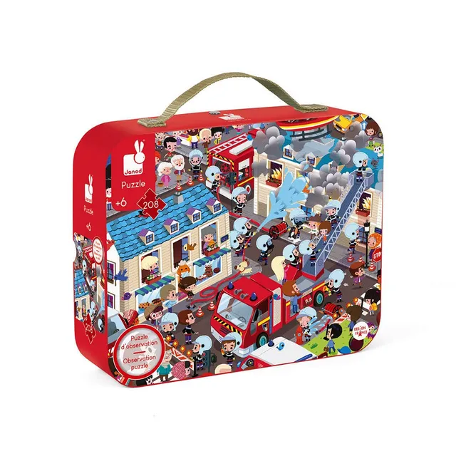 janod-j02793-puzzle-d-observation-rond-pompiers-de-l-extr-me-208-pi-ces-d-s-6-an image 1