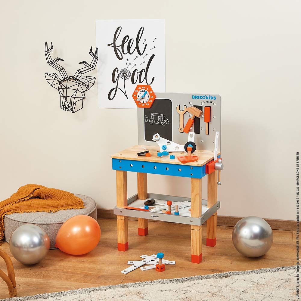 janod-brico-kids-j06477-tabli-magn-tique-g-ant-en-bois-40-accessoires image 2