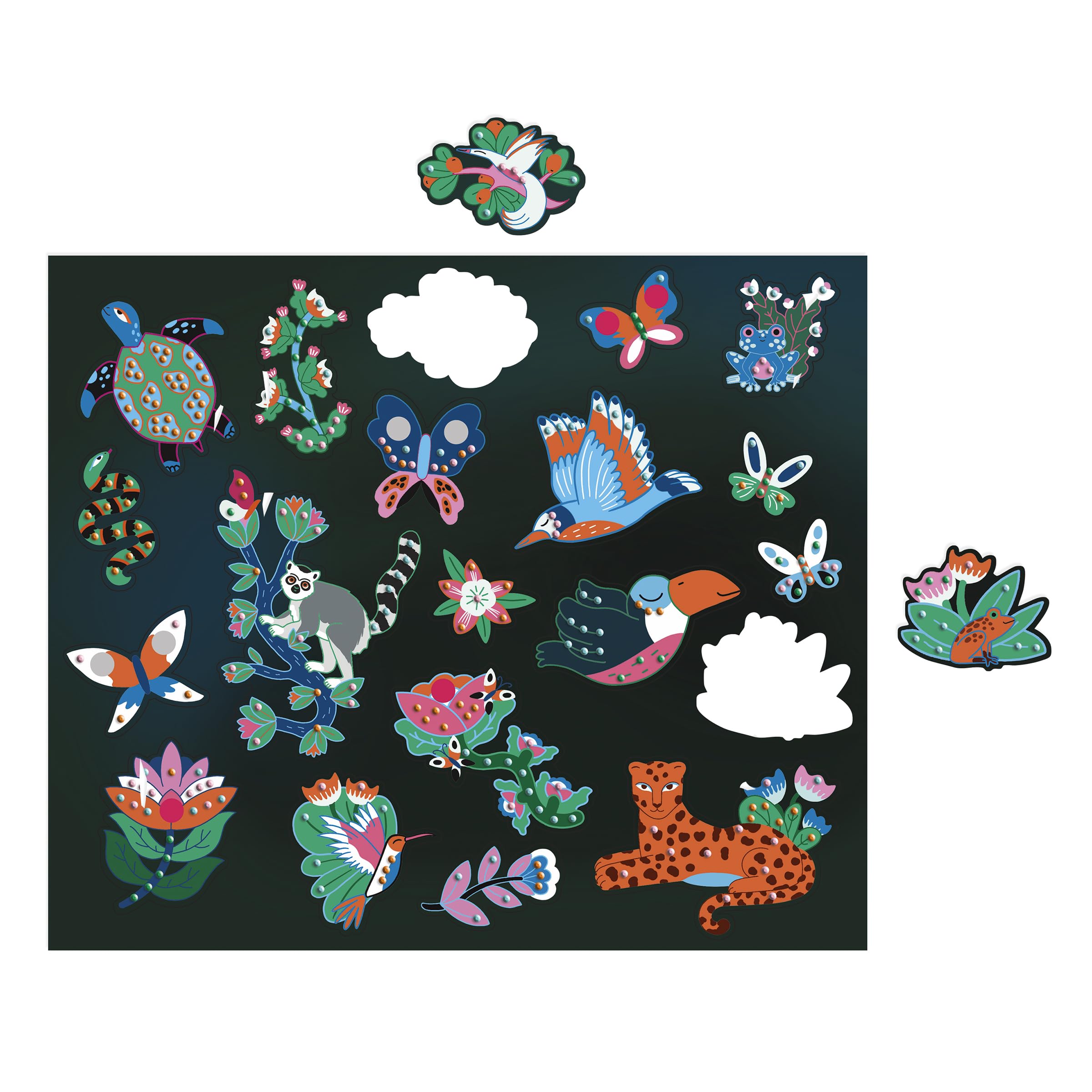 janod-coffret-strass-diamond-painting-phosphorescents-la-jungle-d-s-6-ans image 5