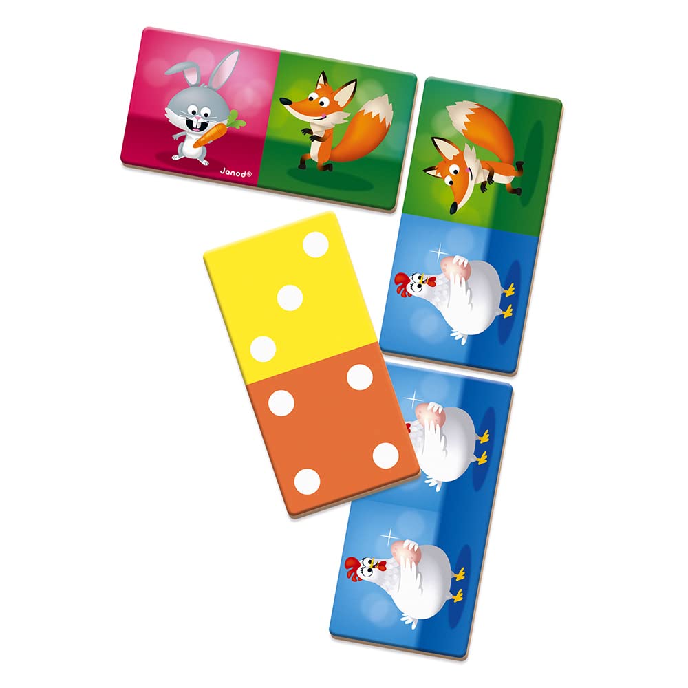 janod-dominos-rigolooo-j02737-jeu-de-dominos-animaux-2-en-1-d-s-3-ans image 2