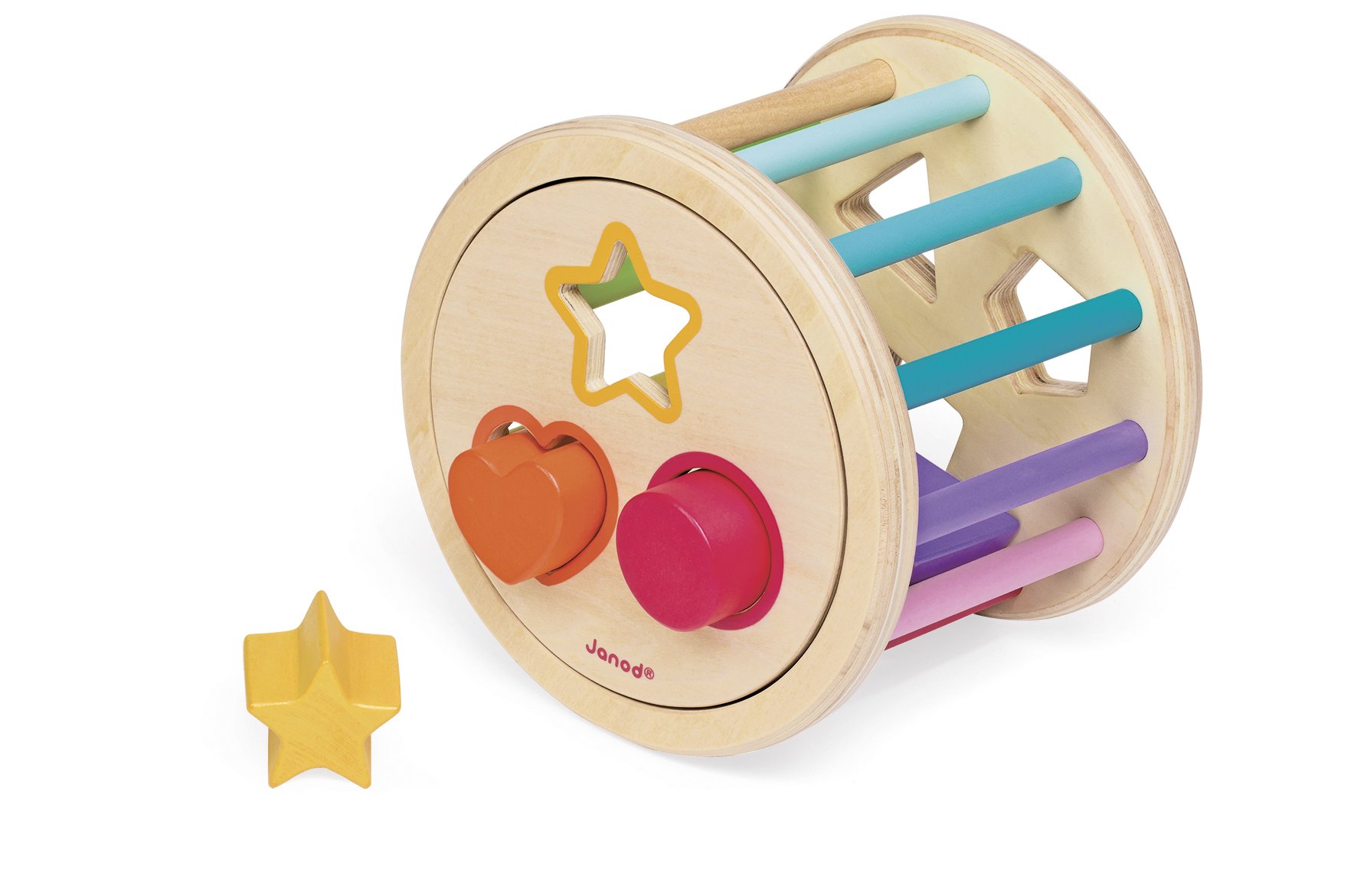 janod-quiz-des-formes-wood-bo-te-formes-en-bois-6-cubes-encastrer-d-s-12-mois image 3