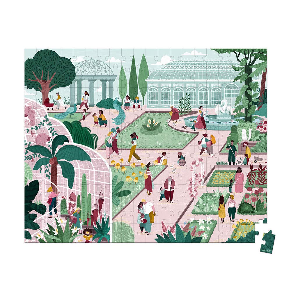 janod-puzzle-enfant-jardin-botanique-200-pi-ces-poster-j02672 image 2