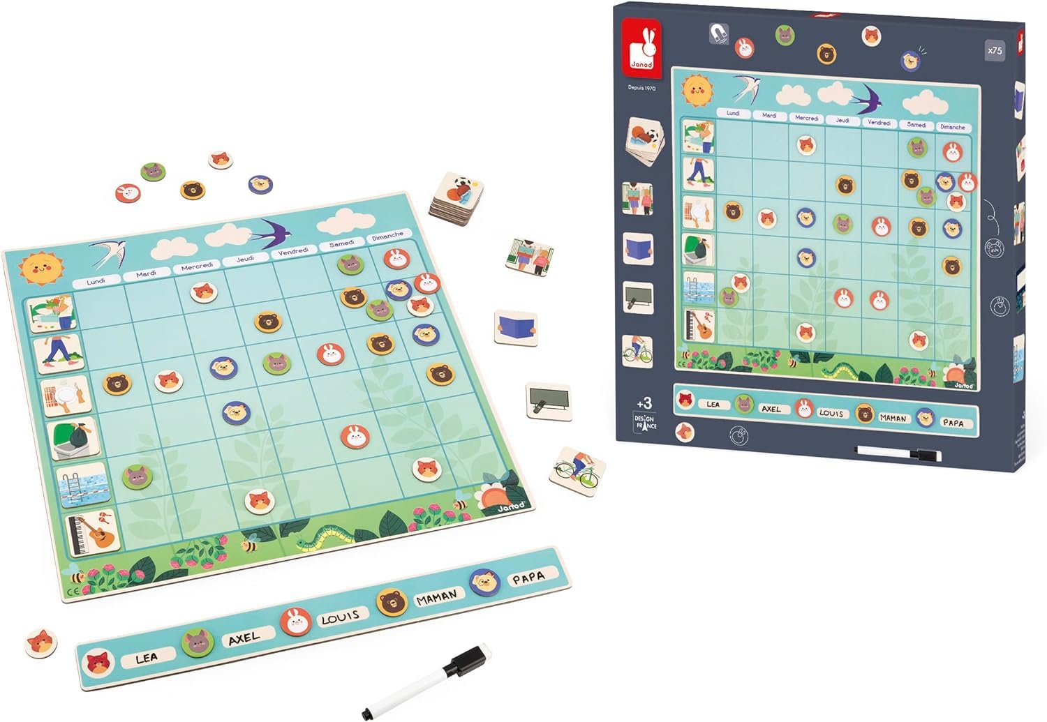janod-j05469-tableau-d-organisation-magn-tique-97-magnets-famille-5-personnes image 8