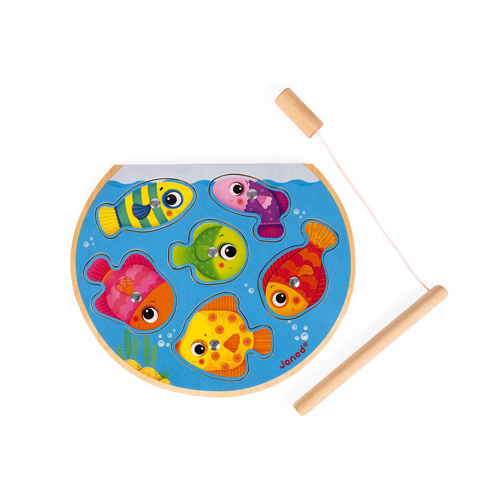 janod-speedy-fish-j07088-puzzle-p-che-magn-tique-en-bois-6-poissons image 1