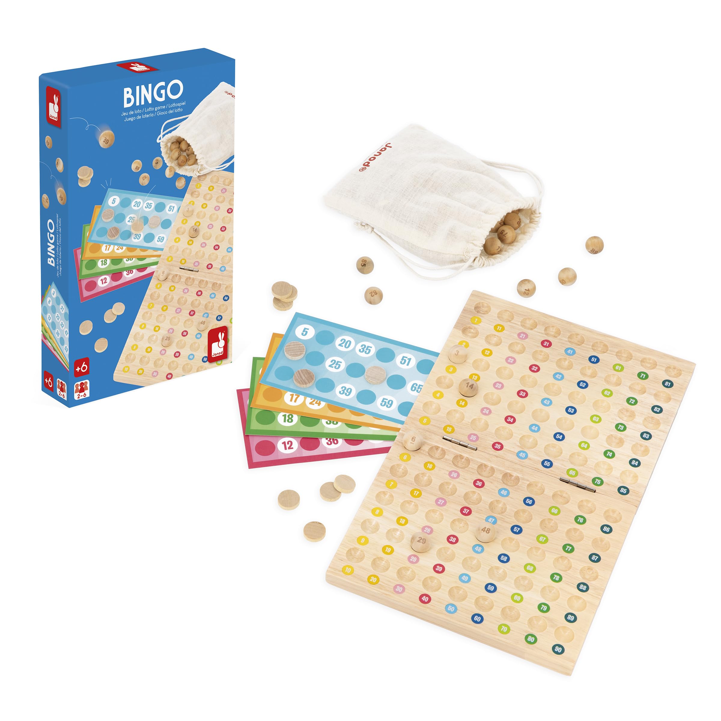 janod-mon-premier-bingo-jeu-de-loto-traditionnel-90-boules-48-cartes-90-pions-bo image 4