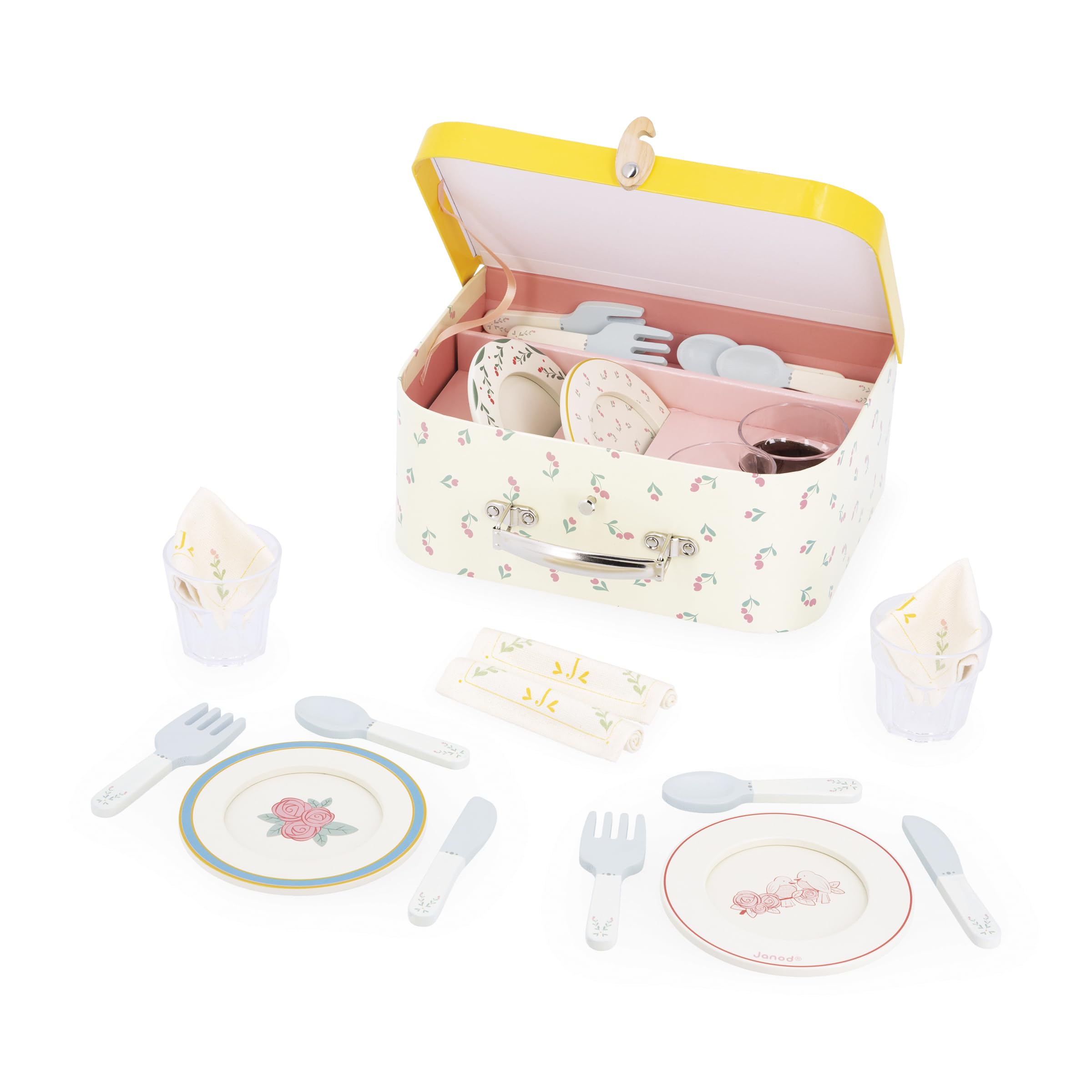 janod-valisette-dinette-bois-kit-pique-nique-25-pi-ces-pour-4-personnes image 2