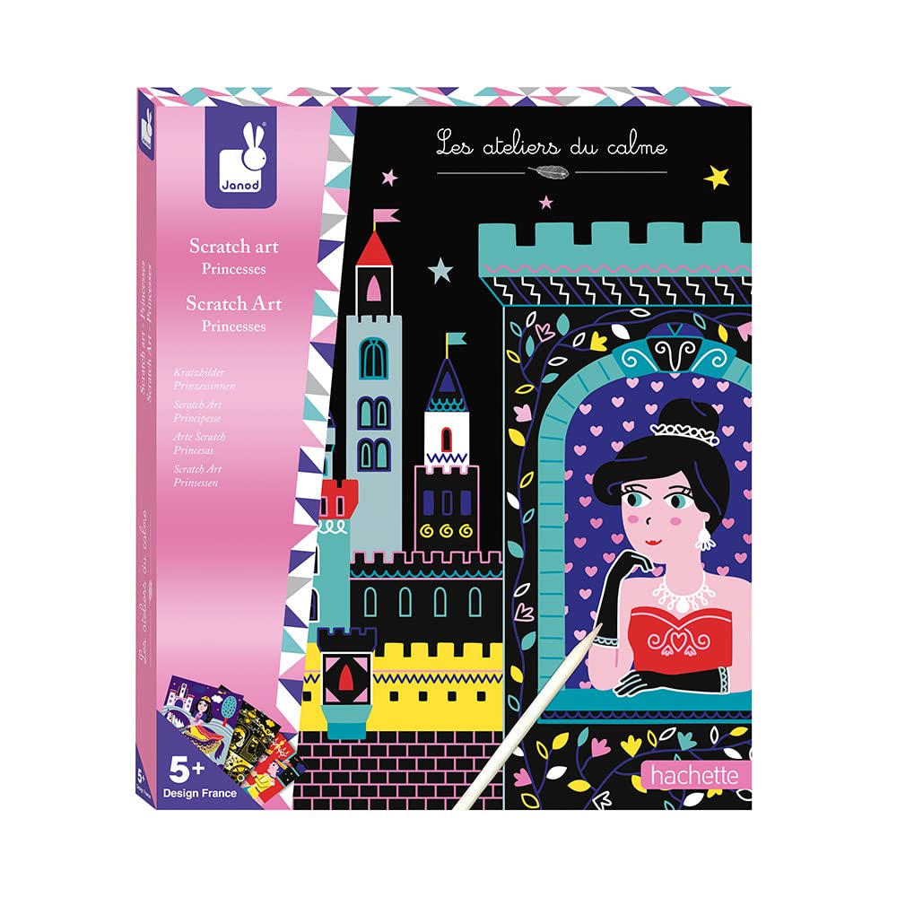 janod-j07893-kit-cr-atif-scratch-art-jolies-princesses-8-tableaux-gratter image 1