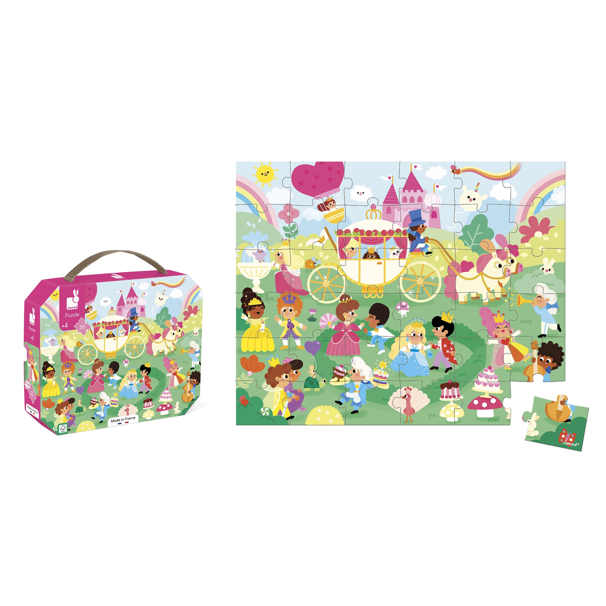 janod-puzzle-enfant-36-pi-ces-princesses-avec-valisette image 3