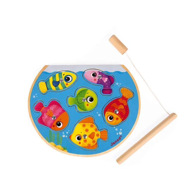 janod-speedy-fish-j07088-puzzle-p-che-magn-tique-en-bois-6-poissons image 1