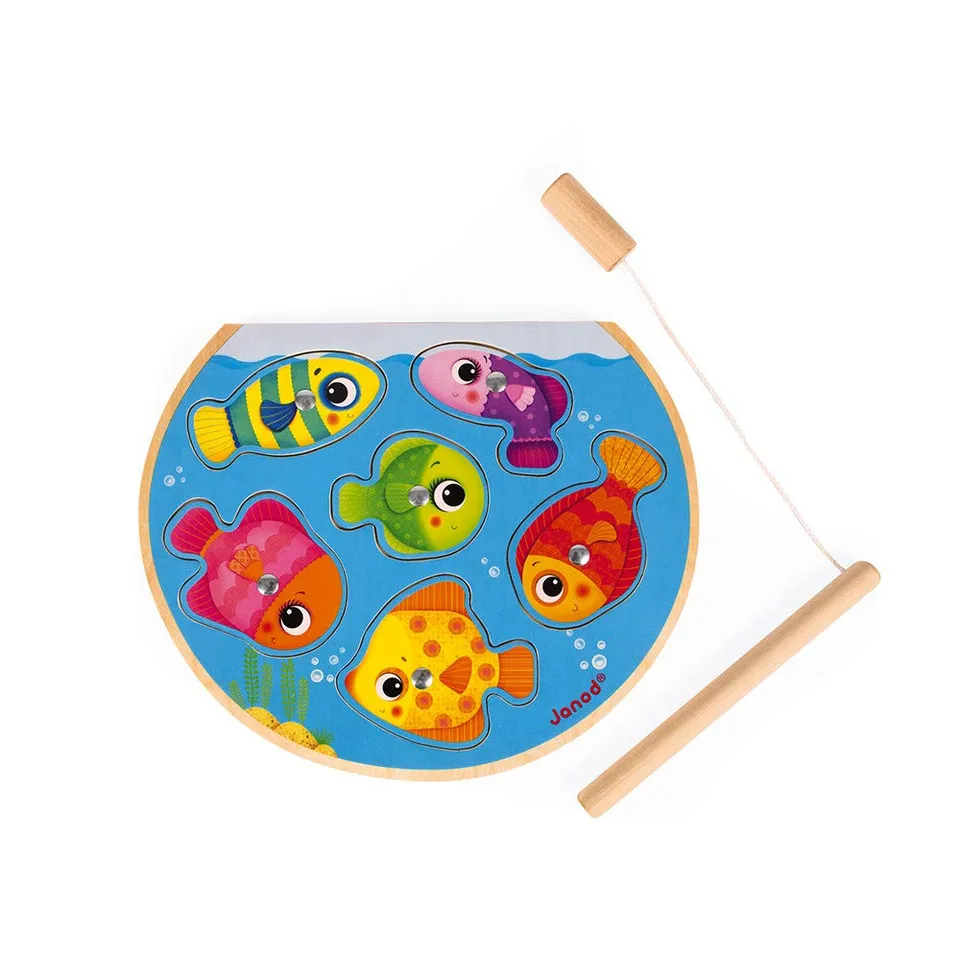 janod-speedy-fish-j07088-puzzle-p-che-magn-tique-en-bois-6-poissons image 1
