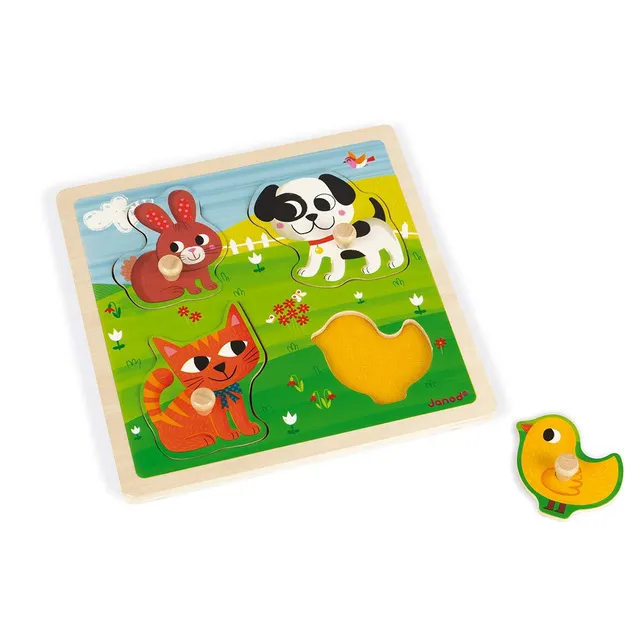 janod-puzzle-tactile-bois-mes-premiers-animaux-j07080-4-pi-ces-d-s-12-mois image 1