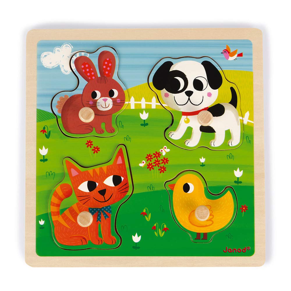 janod-puzzle-tactile-bois-mes-premiers-animaux-j07080-4-pi-ces-d-s-12-mois image 2