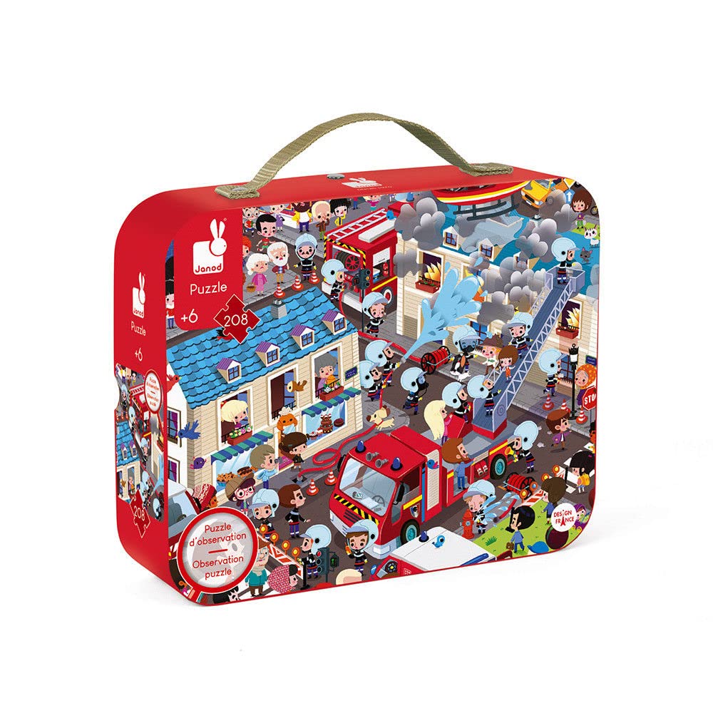 janod-j02793-puzzle-d-observation-rond-pompiers-de-l-extr-me-208-pi-ces-d-s-6-an image 1