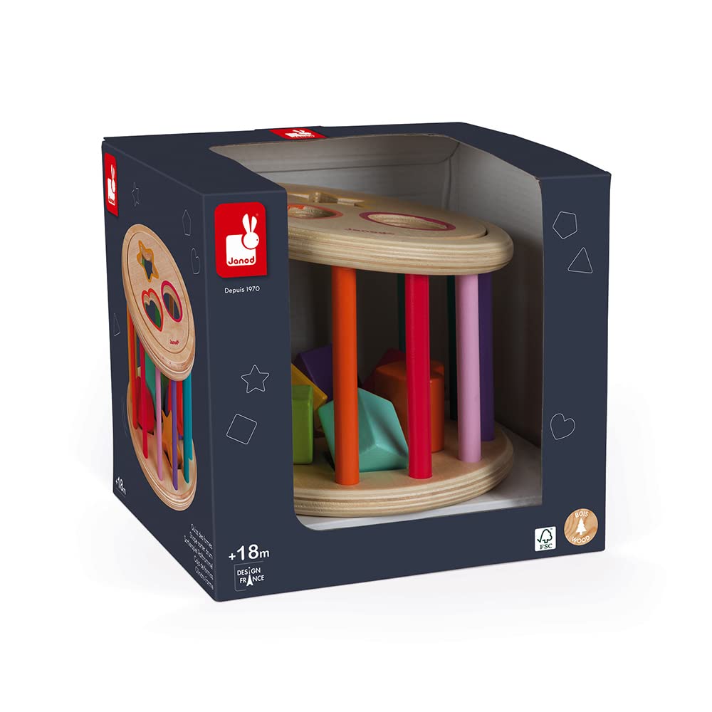janod-quiz-des-formes-wood-bo-te-formes-en-bois-6-cubes-encastrer-d-s-12-mois image 5