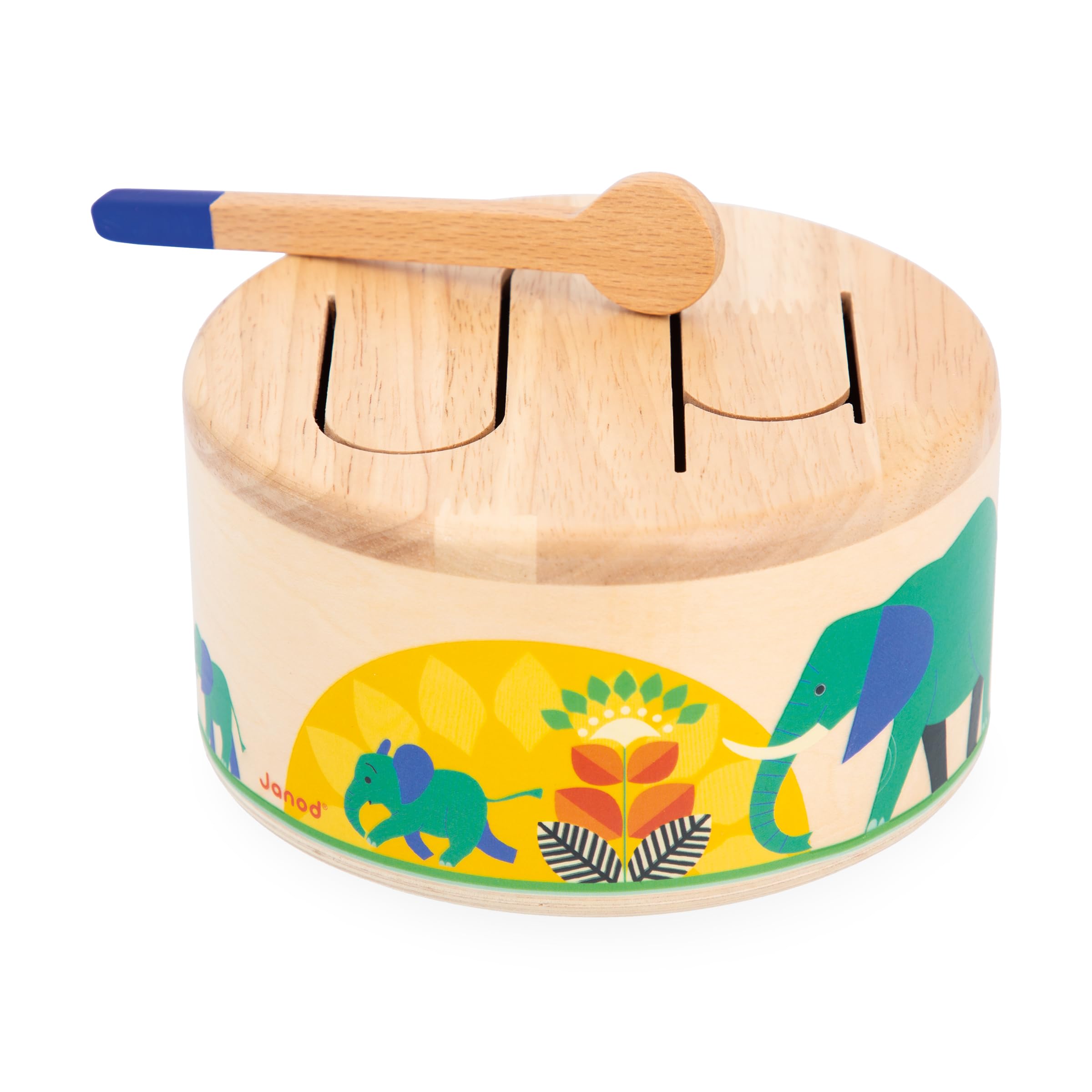 janod-gioia-drum-tambour-bois-baguette-j07650 image 3