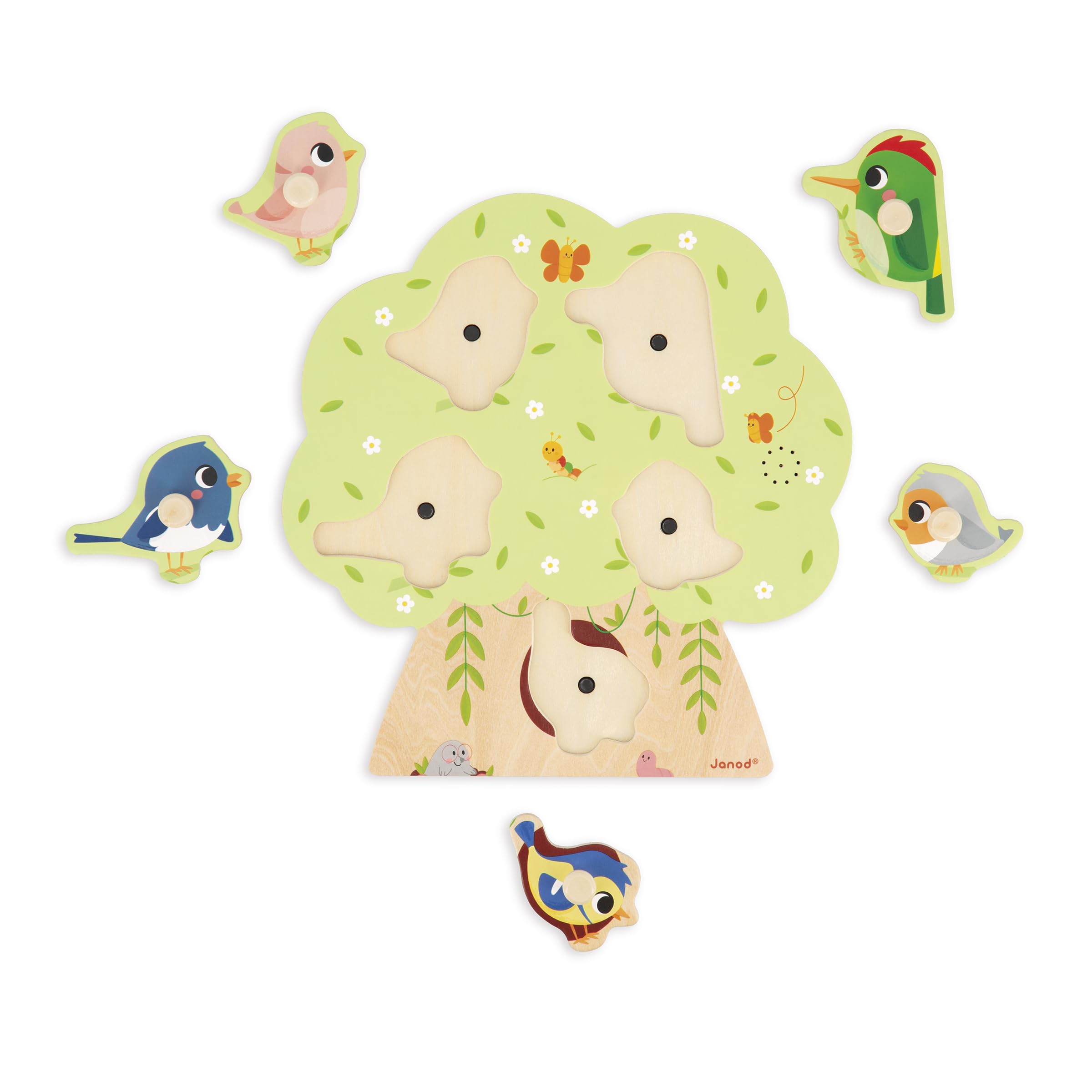 janod-puzzle-sonore-en-bois-oiseaux-5-pi-ces-d-s-18-mois image 3