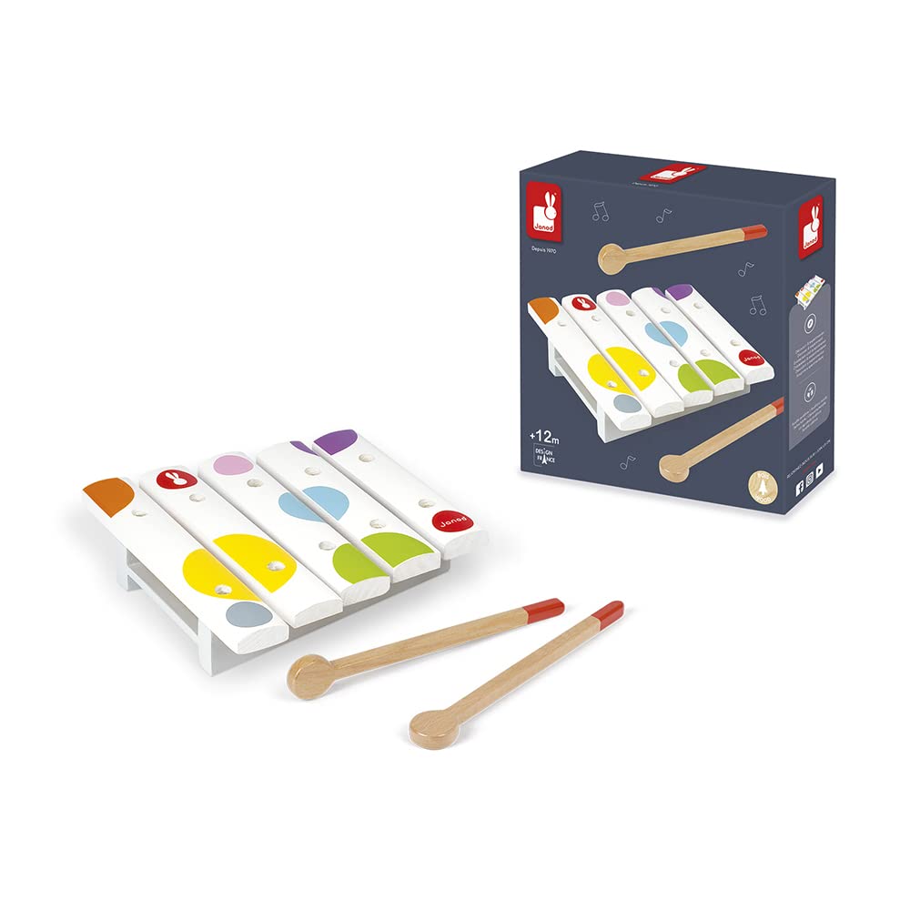 janod-mini-xylo-en-bois-confetti-j07603-instrument-musique-5-tons image 2