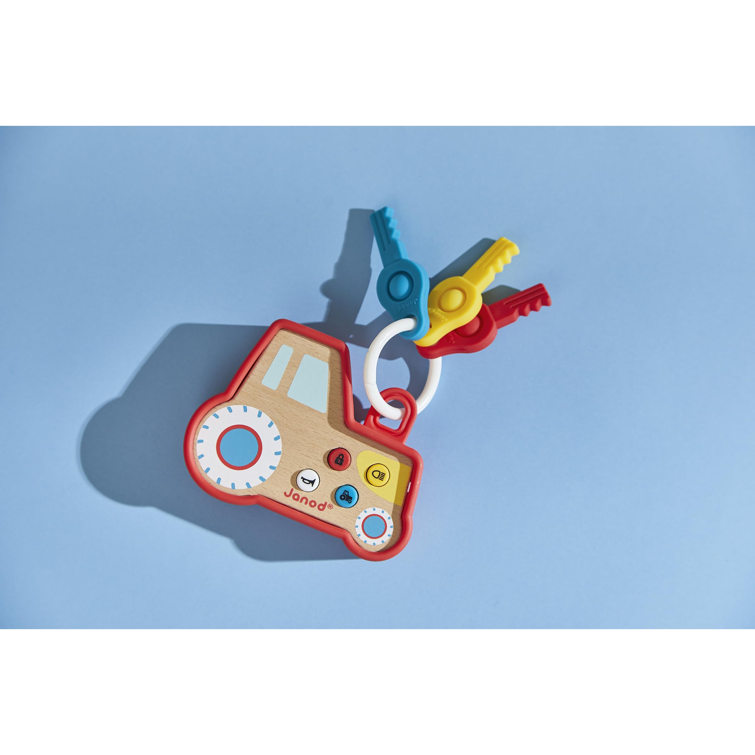 janod-porte-cl-s-hochet-b-b-interactif-tracteur-bois-et-silicone-d-s-18-mois image 8
