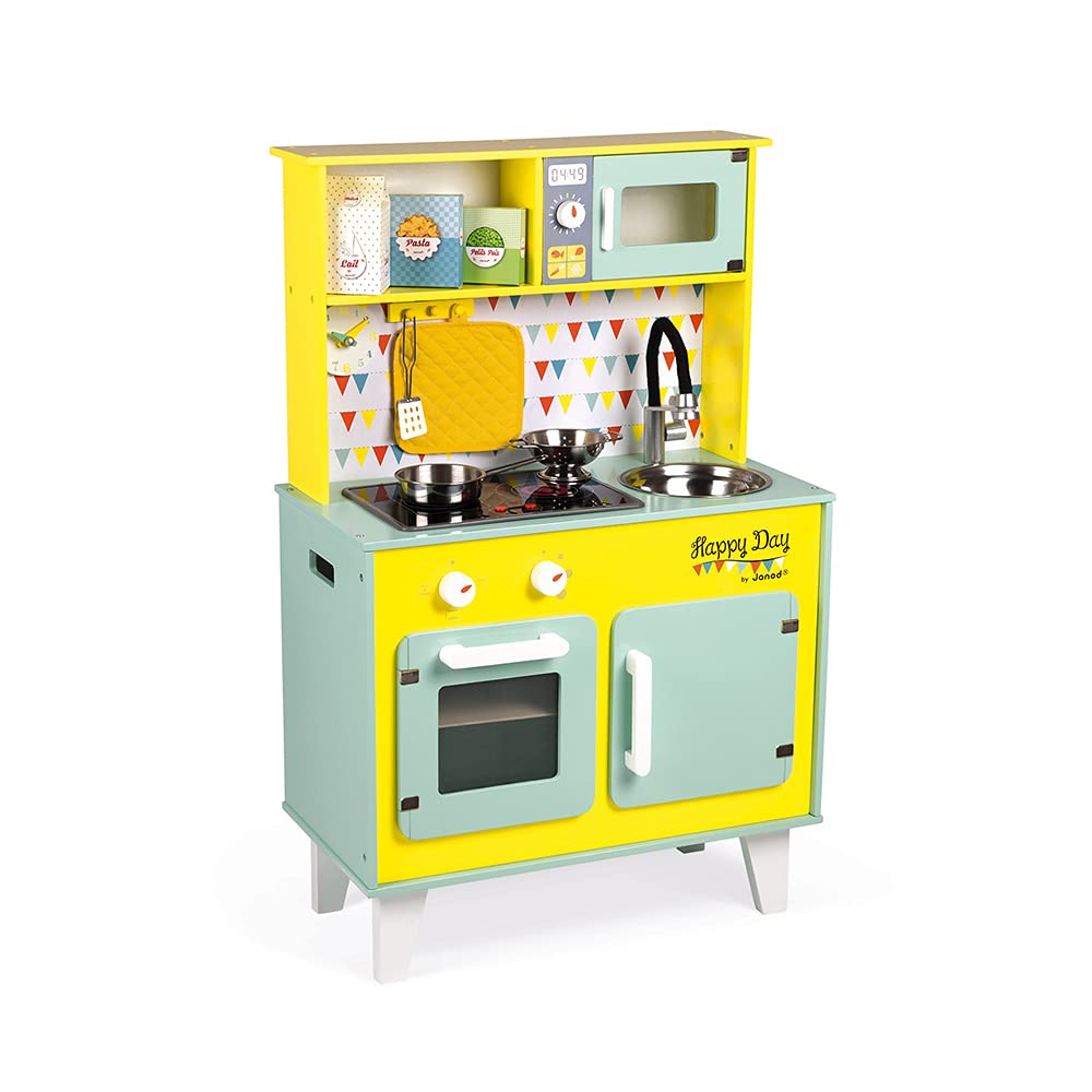 janod-happy-day-j06564-grande-cuisine-enfant-en-bois-bleu-jaune-7-accessoires image 1