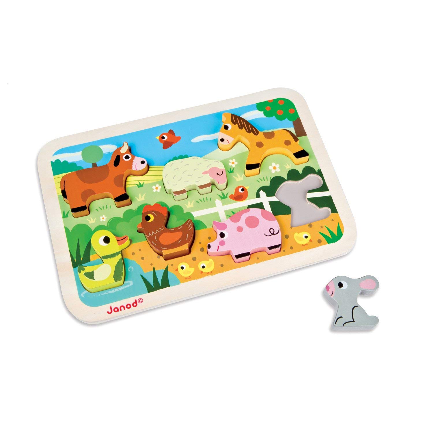janod-animo-puzzle-en-bois-7-pi-ces-animaux-domestiques image 6