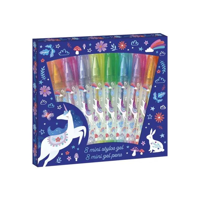 janod-dreamland-j08935-8-mini-stylos-gel-paillet-s-licorne image 1