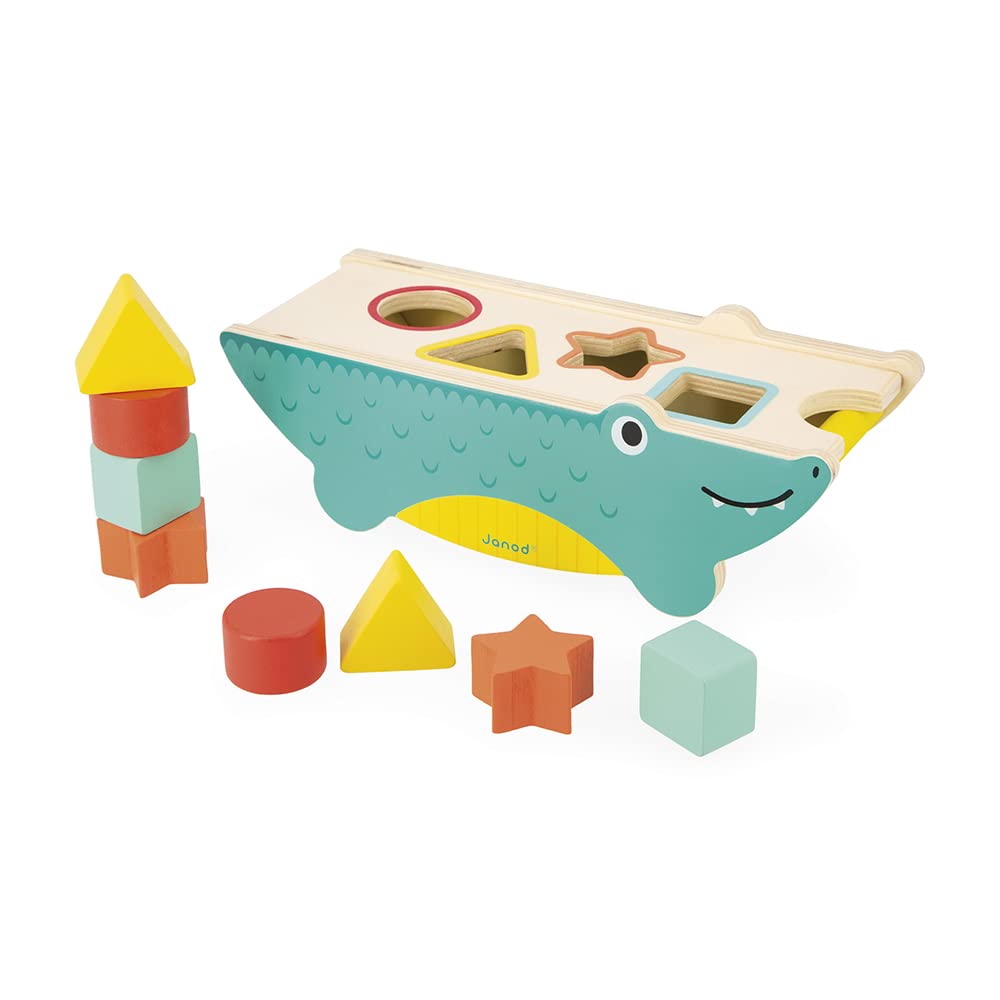 janod-tropik-bo-te-formes-croco-en-bois-8-pi-ces-12-mois image 5