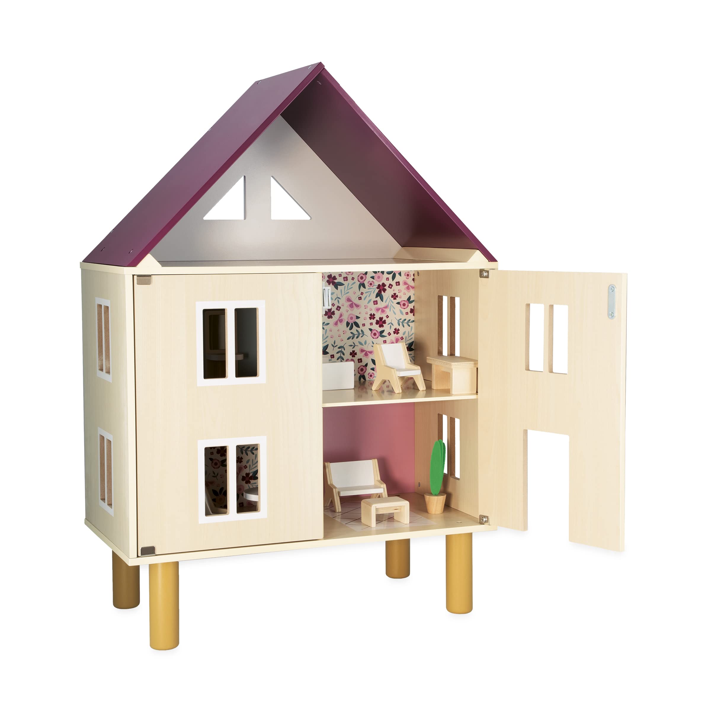 janod-twist-j06617-maison-de-poup-e-en-bois-53-cm-11-accessoires image 1