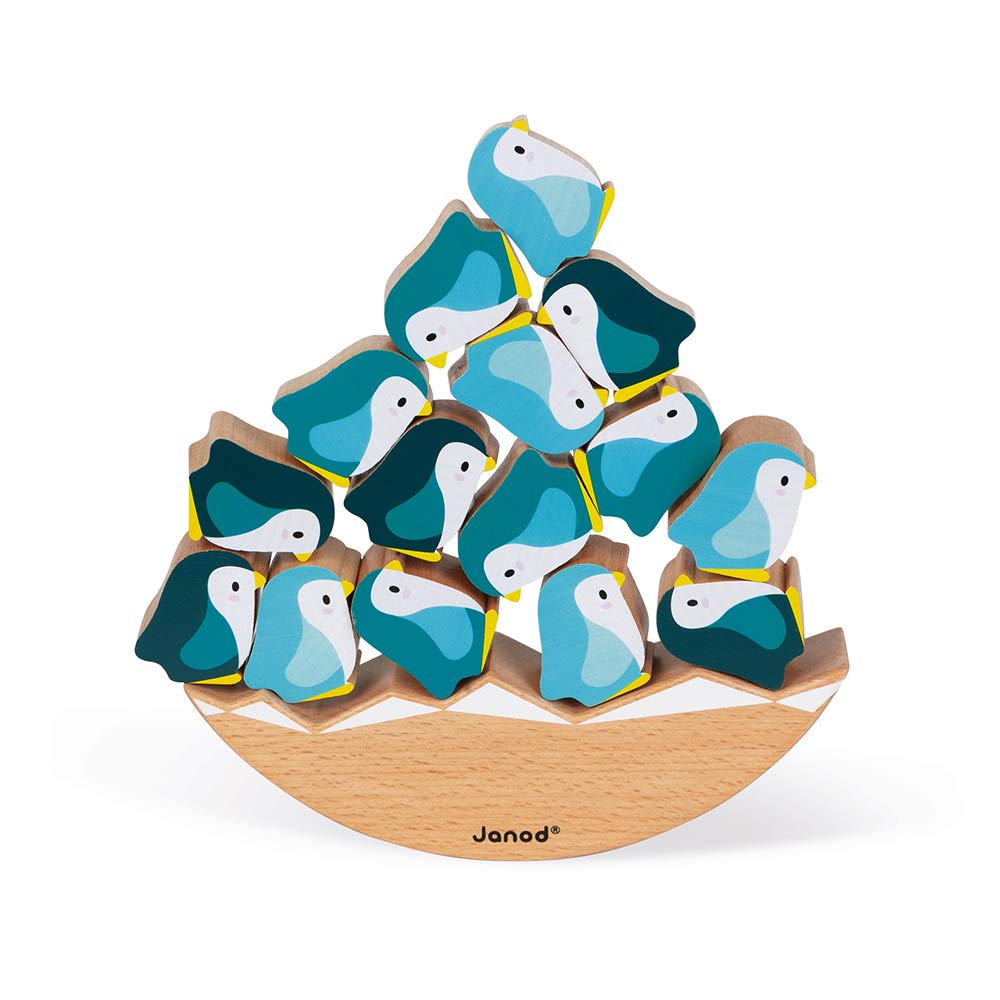 janod-basculo-manchots-en-bois-j08602-jeu-d-quilibre-wwf image 3