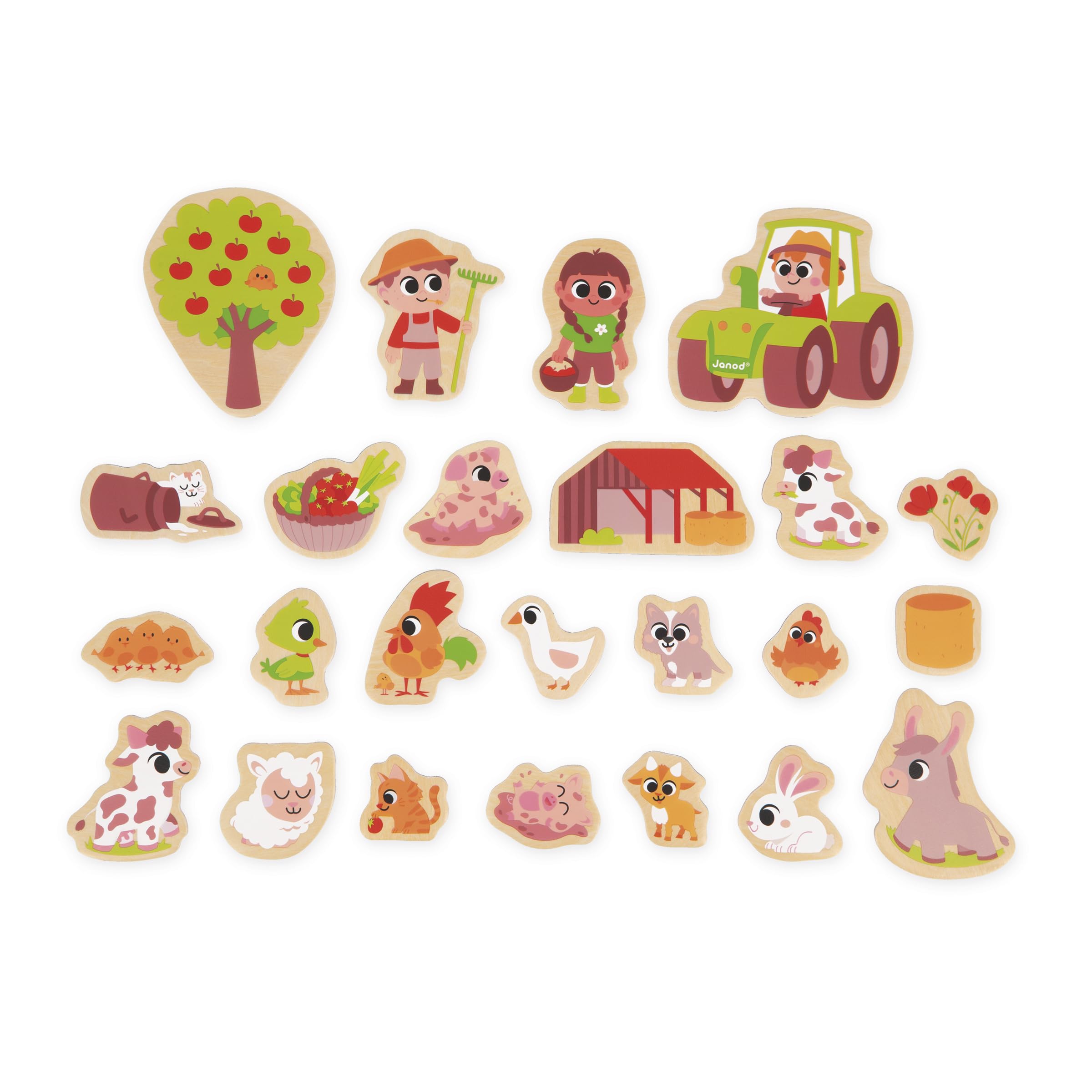 janod-ferme-j09639-24-magnets-en-bois-animaux-de-la-ferme image 2