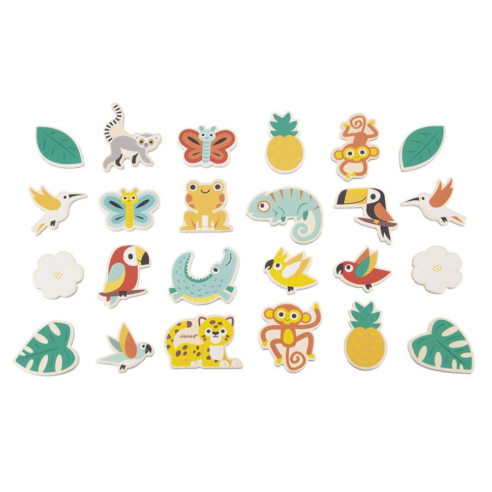 janod-tropik-j08274-set-de-24-magnets-en-bois-tropicaux-jungle image 5