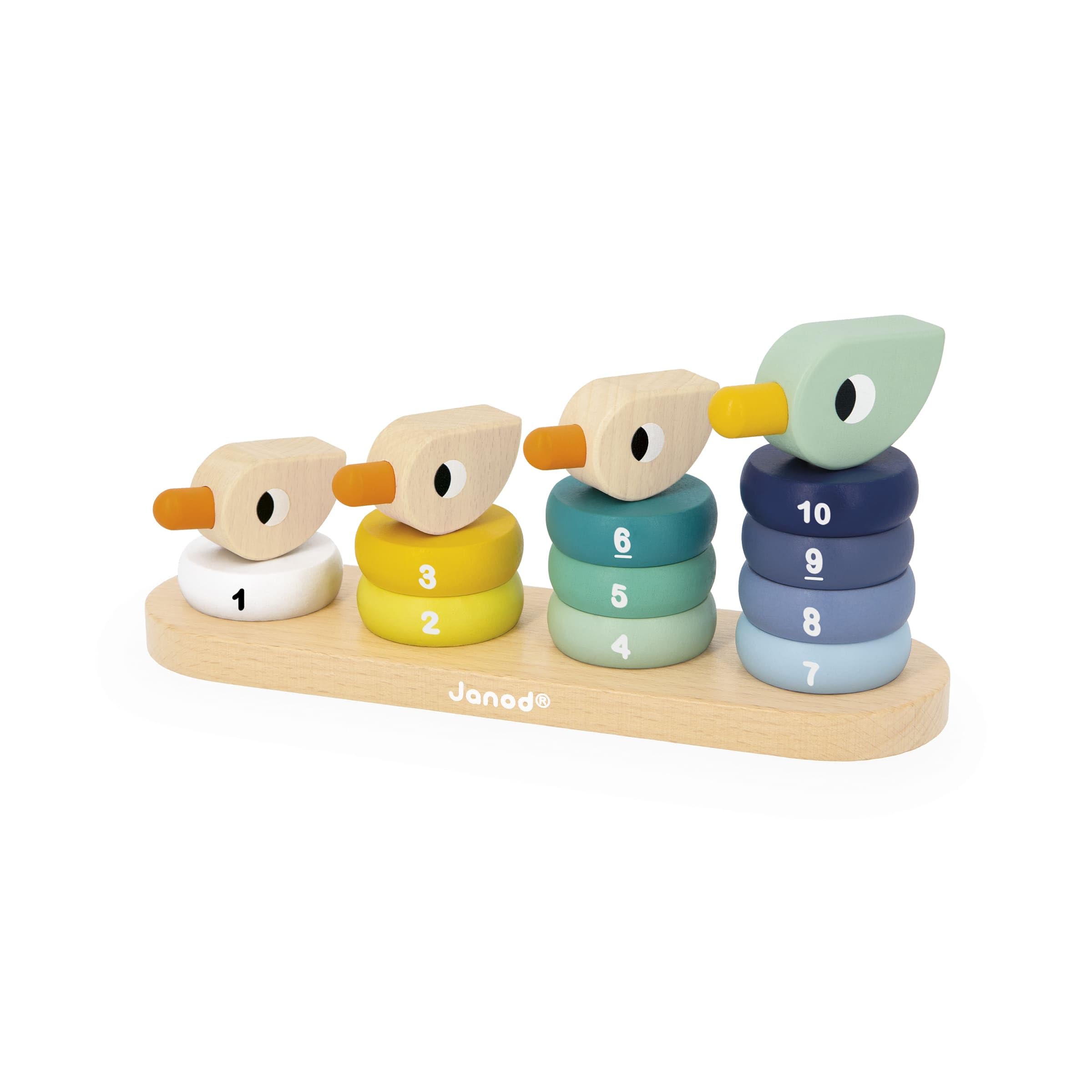 janod-empilable-en-bois-canards-14-pi-ces-num-rot-es image 2