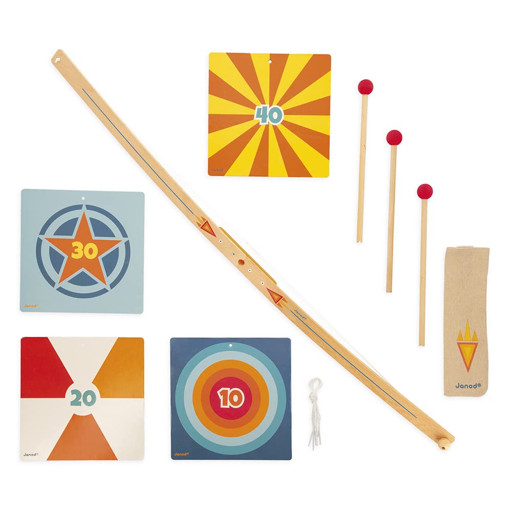 janod-set-tir-l-arc-en-bois-carquois-et-4-cibles-j03172 image 3