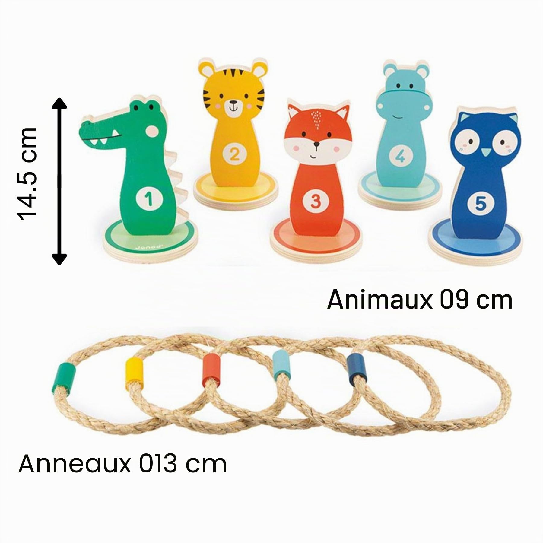 janod-j07735-jeu-de-lancer-d-anneaux-en-bois-animaux-5-supports-5-anneaux image 2