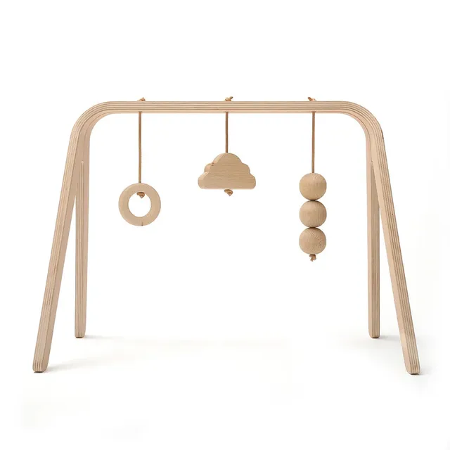 charlie-crane-naho-arche-d-veil-en-bois-avec-jouets image 1
