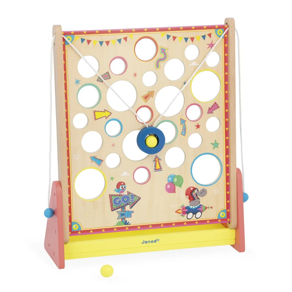 janod-applepop-j03369-jeu-d-adresse-vertical-challenge-parcours-de-billes image 1
