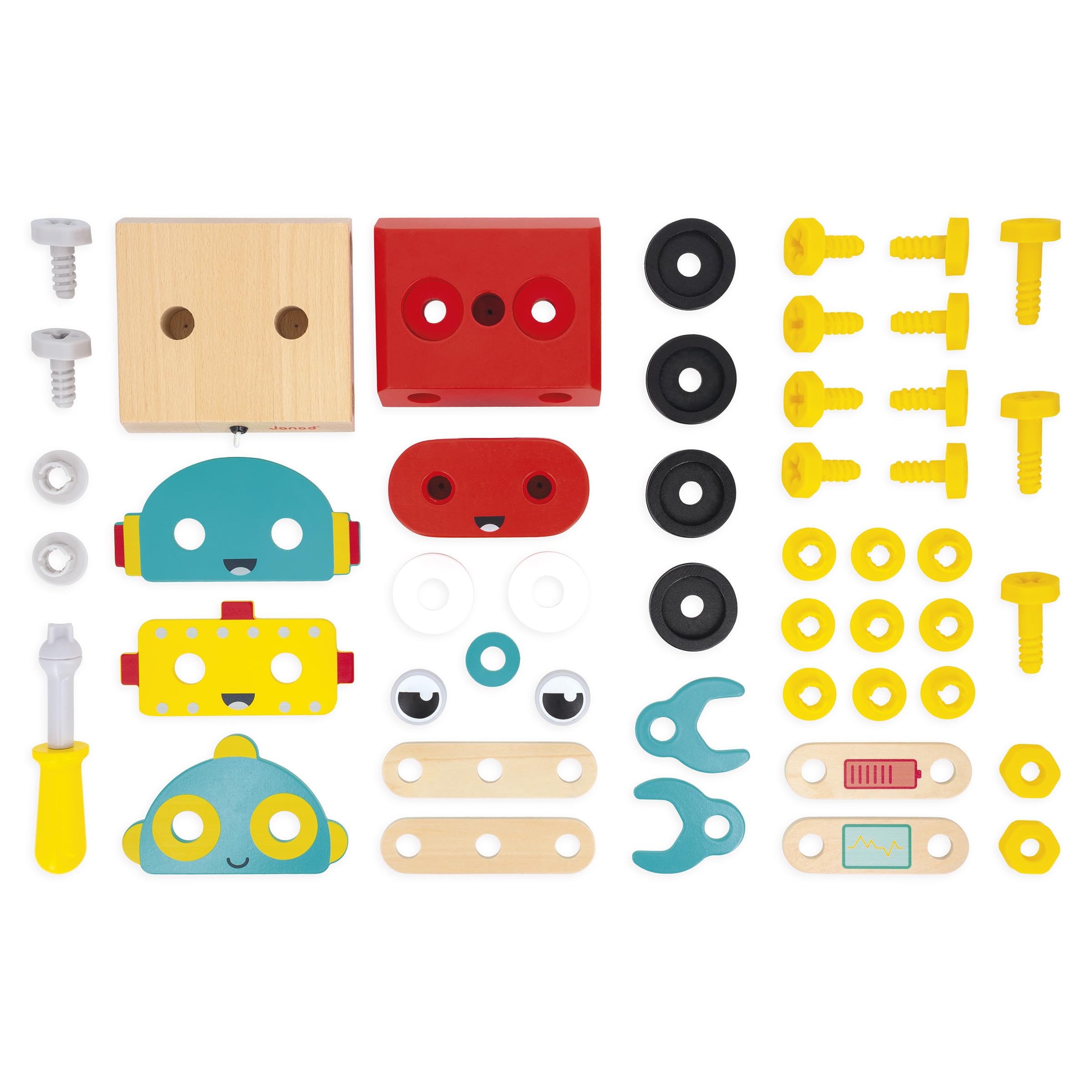janod-brico-kids-mon-premier-jeu-de-construction-robot-en-bois-construire-42-pi- image 3
