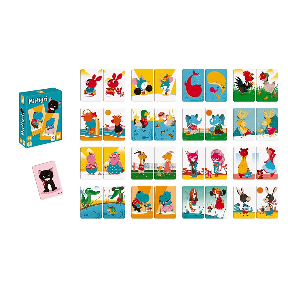 janod-mistigri-j02752-jeu-de-cartes-16-familles-animaux-2-6-joueurs image 5