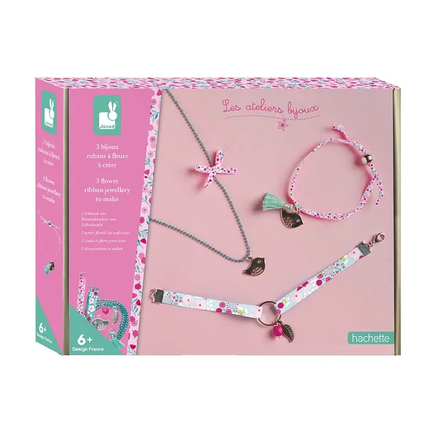 janod-j07928-les-ateliers-bijoux-coffret-3-bijoux-rubans-fleurs-cr-er image 1