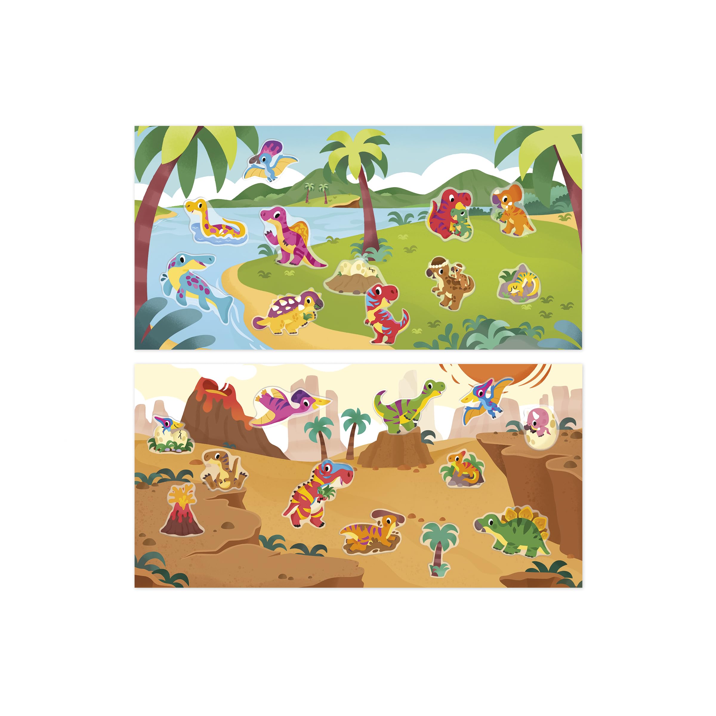 janod-my-arts-crafts-dinosaures-30-stickers-pais-repositionnables-2-d-cors image 2