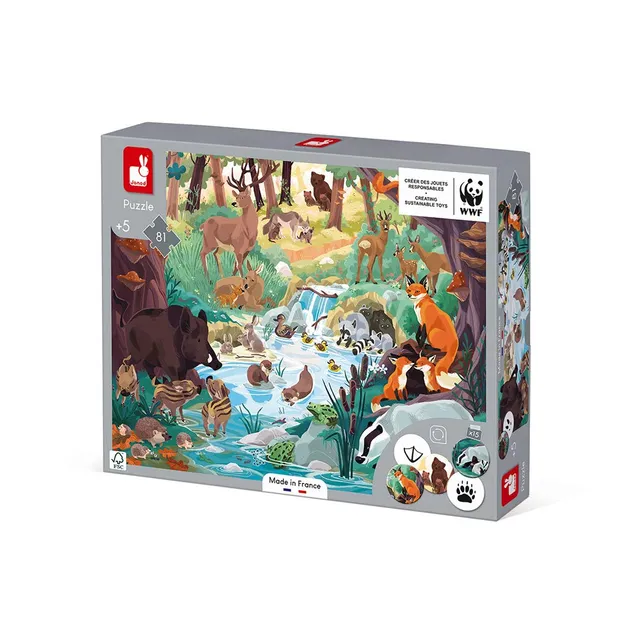 janod-puzzle-cherche-et-trouve-les-empreintes-j08628-puzzle-animaux-de-la-for-t- image 1