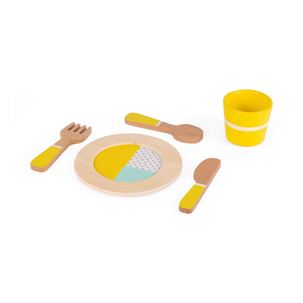 janod-dinette-bois-r-tro-20-pi-ces-service-4-personnes-pastel image 3