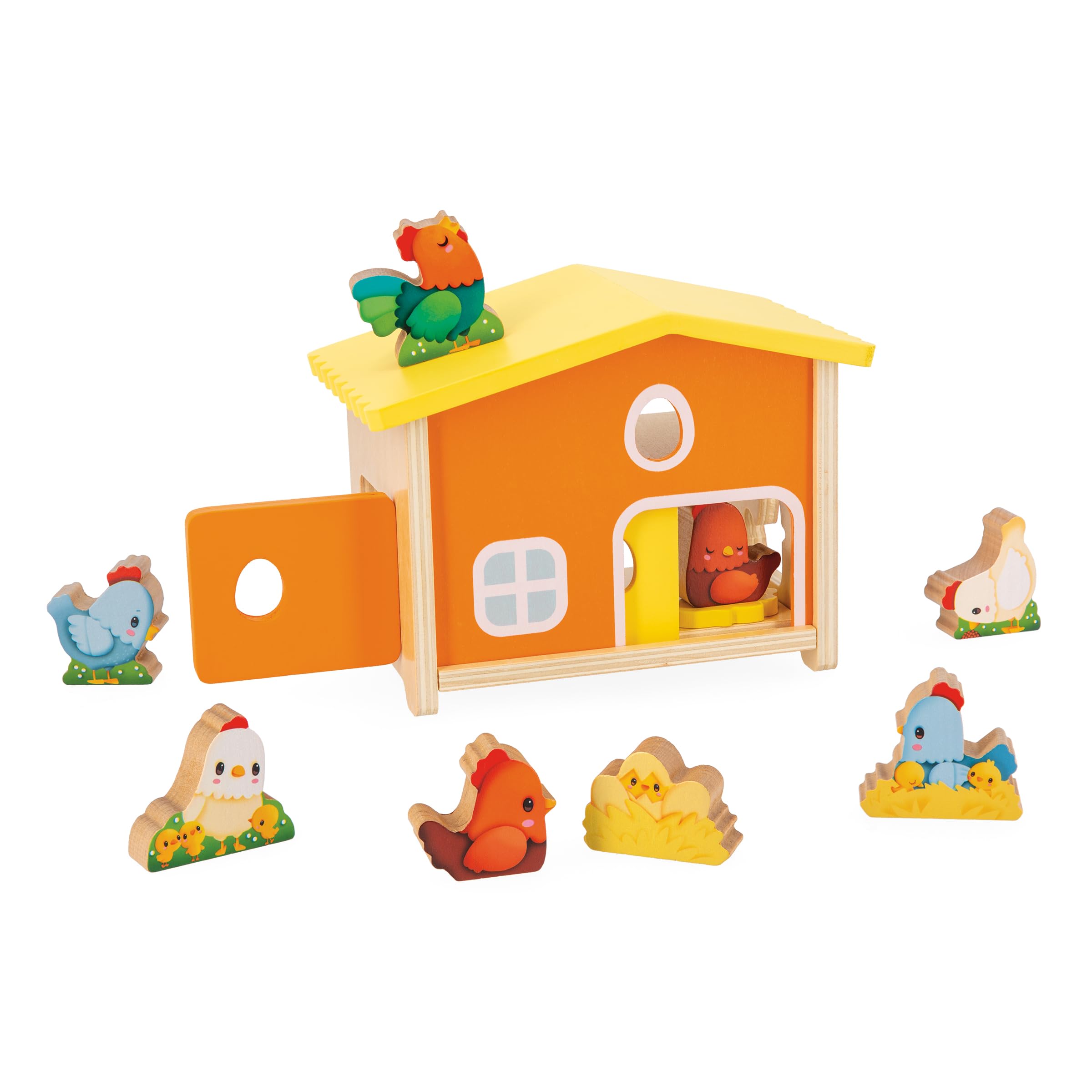 janod-j03311-mon-premier-poulailler-en-bois-fsc-1-poulailler-9-poules image 3