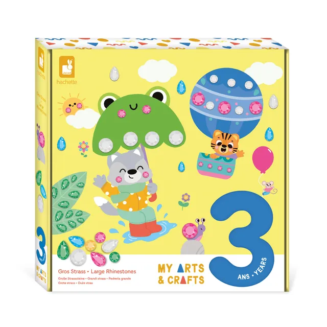 janod-j09145-my-arts-crafts-gros-strass-animaux-4-tableaux-180-strass image 1